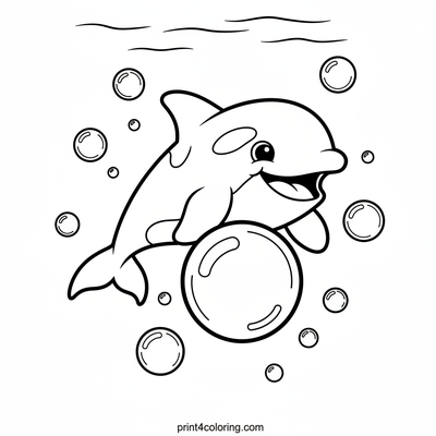 Silly Orca's Underwater Bubble Fun - free printable coloring page