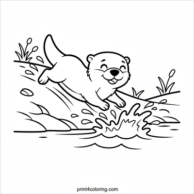 Joyful Otter's River Slide