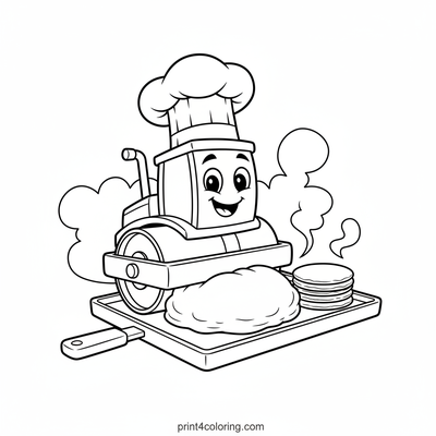 The Great Pancake Press! - free printable coloring page