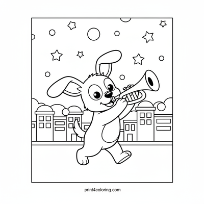 Paws-itively Grand Parade Pup! - free printable coloring page