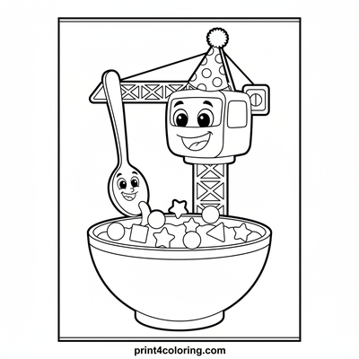 Celebration Crane's Sweet Sprinkle Stir! - free printable coloring page
