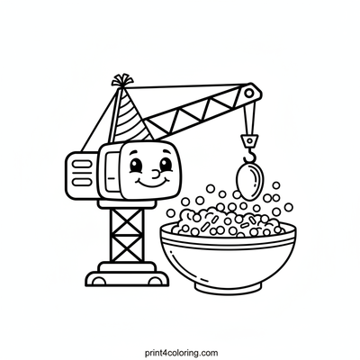 Party Crane's Sweet Sprinkle Stir - free printable coloring page