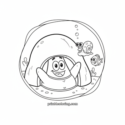 Patrick's Cozy Welcome Wave - free printable coloring page