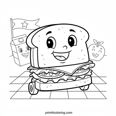 Speedy Picnic Race! - free printable coloring page