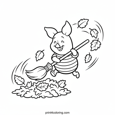 Piglet's Autumn Leaf Adventure