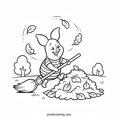Piglet's Lively Leaf Sweep