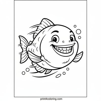 Piranha's Fin-tastic Race - free printable coloring page