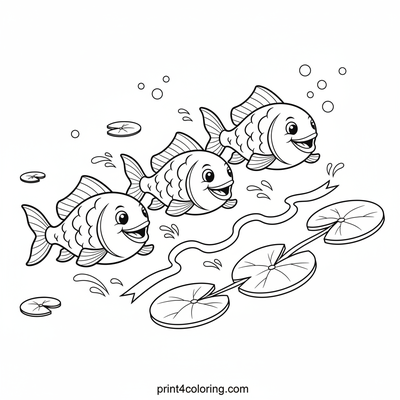 Piranha's Speedy Seaweed Sprint - free printable coloring page