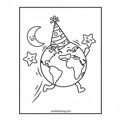Planet Earth coloring pages preview