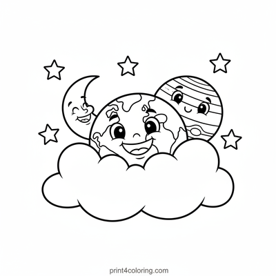 Cosmic Hide-and-Seek Fun - free printable coloring page
