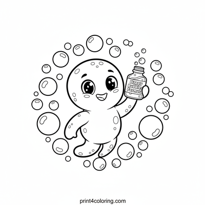 Plankton's Happy Bubble Bash! - free printable coloring page