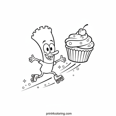 Plankton's Sweet Treat Zoom! - free printable coloring page