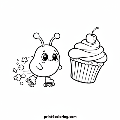 Plankton's Sweet Treat Dash - free printable coloring page
