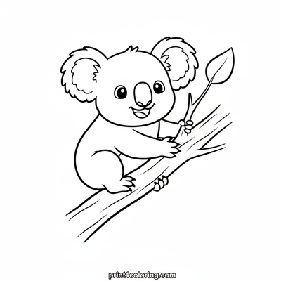 Smiling Koala's Leafy Adventure
