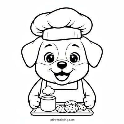 Chef Pup's Speedy Breakfast Delivery! - free printable coloring page