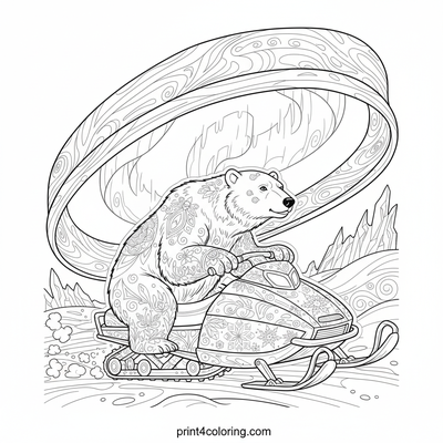 Polar Bear's Aurora Adventure Snowmobile: Navigating the Northern Lights