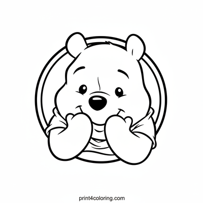 Oh, Bother! Pooh's Stuck! - free printable coloring page
