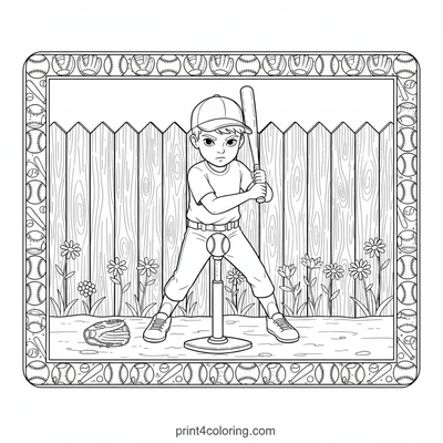 Sports coloring page preview