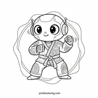 Professor Percival's Peculiar Taekwondo Punch - free printable coloring page