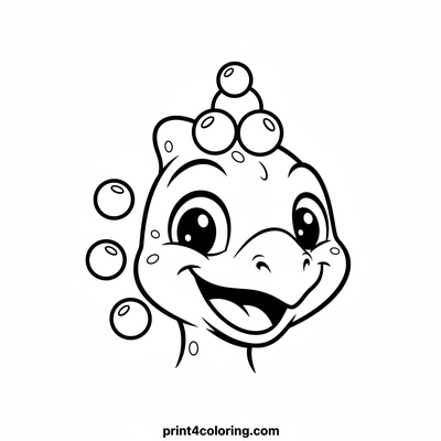 Silly Pterodactyl's Berry Balancing Act - free printable coloring page