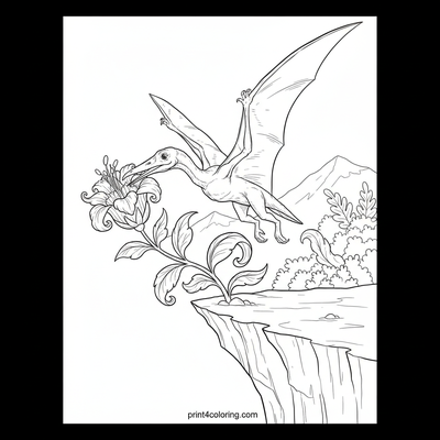 Pterodactyl's Prehistoric Flower Quest