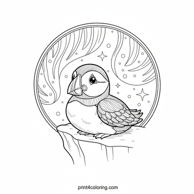 Puffin's Aurora Serenade