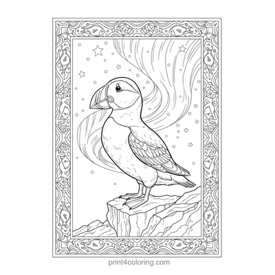 Puffins coloring pages preview