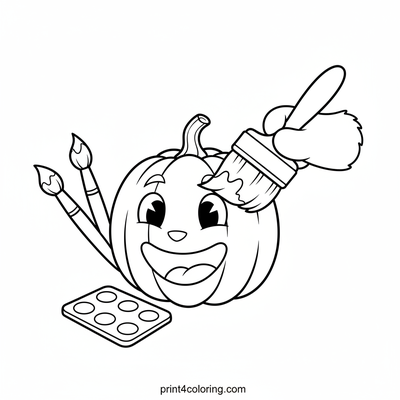 Painting a Happy Pumpkin Friend