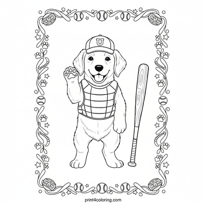 The Golden Umpire's Grand Call - free printable coloring page