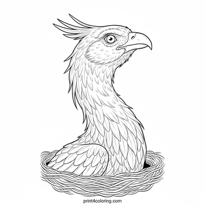 Radiant Phoenix's Gentle Awakening - free printable coloring page