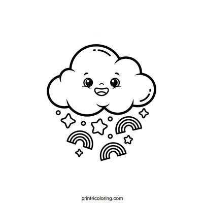 Magical Sparkle Cloud - free printable coloring page