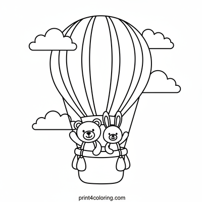 Teddy and Bunny's Rainbow Sky Adventure