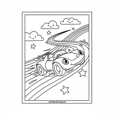 Rainbow Road Race: Cosmic Speedster