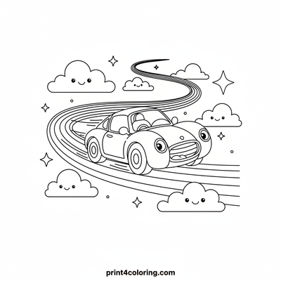 Rainbow Road Race: Sky-High Speed