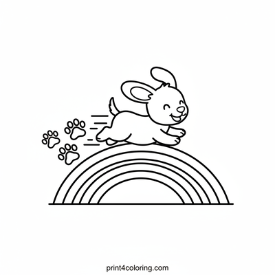 Rainbow Sprinter Puppy Dash - free printable coloring page