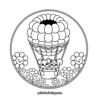 Berry Bright Adventures: Forest Friends Fly High! - free printable coloring page