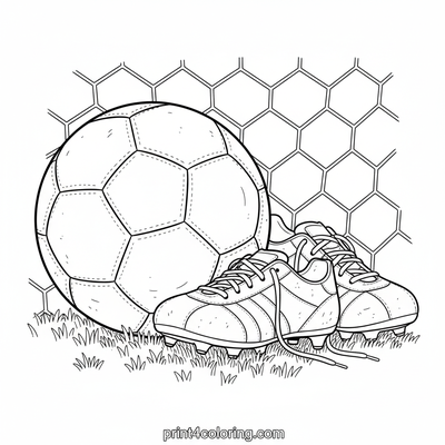 Game Day Essentials: Classic Soccer Gear - free printable coloring page