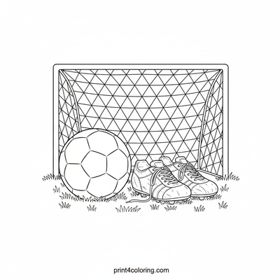 Ready for Kick-Off: Classic Soccer Gear - free printable coloring page