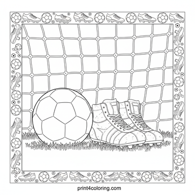 Vintage Victory: The Soccer Player's Gear - free printable coloring page
