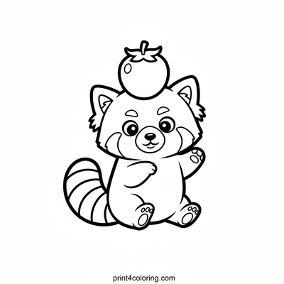 Red Panda's Berry Hat Surprise