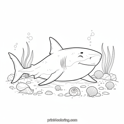 Deep Sea Slumber: Great White's Tranquil Rest