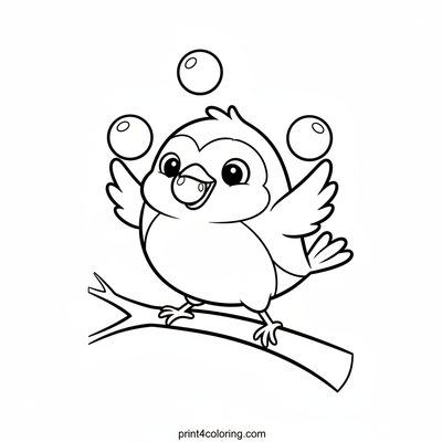 Chirpy Robin's Berry Balancing Act