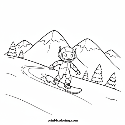 Robo-Snowboarder's Alpine Thrill