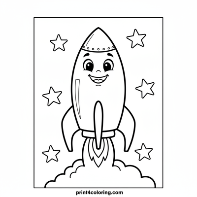 Zoom! Blast Off Rocket Adventure - free printable coloring page