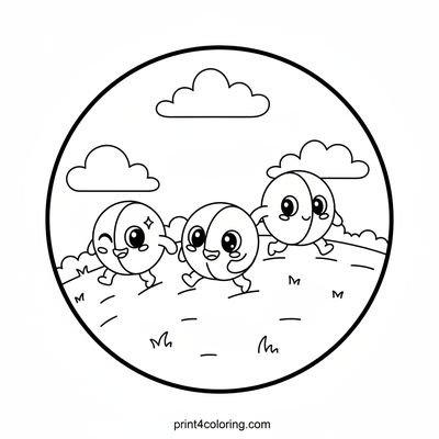 Plum-tastic Rolling Race! - free printable coloring page