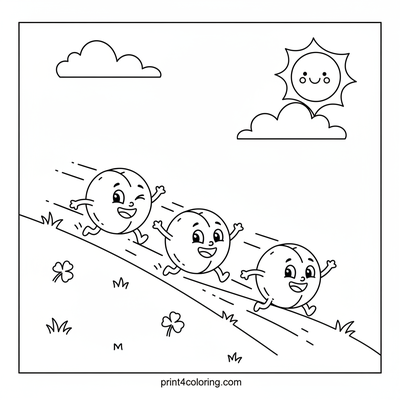 Plum-tastic Hill Race! - free printable coloring page