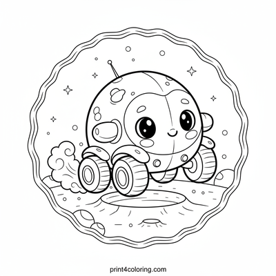 Rover's Moon Bounce Adventure - free printable coloring page