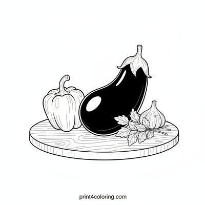 Eggplant coloring pages preview