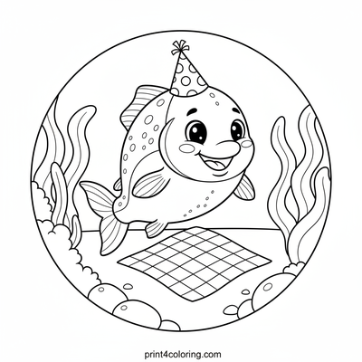 Salmon's Silly Underwater Picnic - free printable coloring page