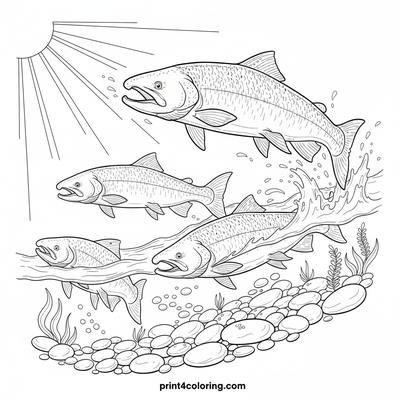 River's Cradle: Salmon Spawning Wonders